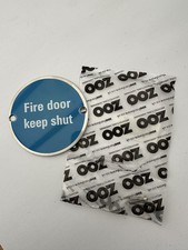 20 x FEUERWEHRTÜR SCHLIESSEN Runde Metallscheibe Türschilder 76 mm Edelstahl