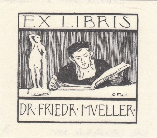 Exlibris bookplate klischee - bookplate,