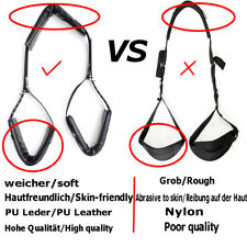 PU Leder Beinspreizgurt Gepolstert Beinspreizer Spreizstange Fessel Roleplay SM