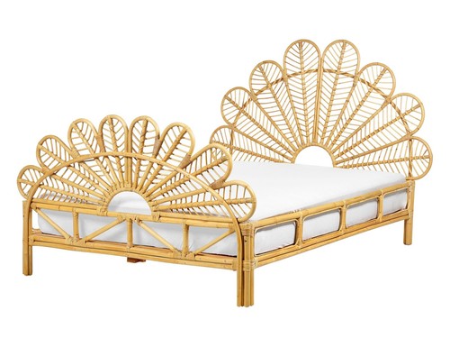 Bett rattan hellbraun - bett,