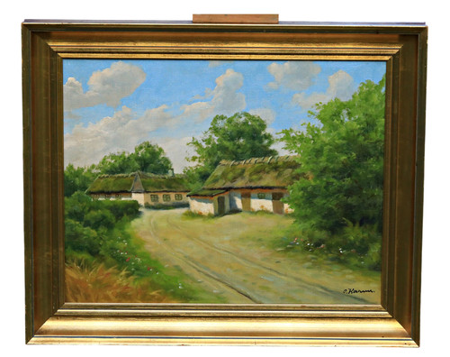 Osvald karms ölbild bauernhof - karms,