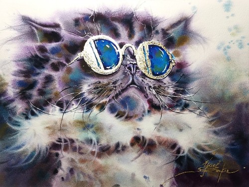 Original aquarell stilvolle - aquarell,