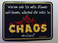 Funschild / Blechschild*** Chaos im Kinderzimmer... ***
