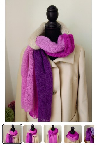 Handgestrickter schal aus - handgestrickter,