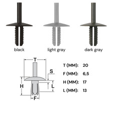 10x Abdeckung Clip Befestigung
