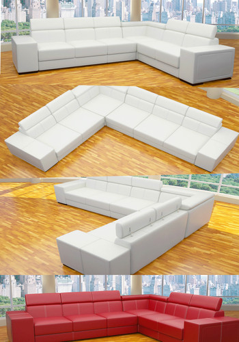 Ecksofa weiß wohnlandschaft - ecksofa,