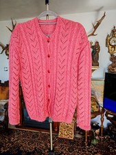 Damen Strickjacke 40-42 von Hand gestrickt Mohair Wollmischung Trachten Stil