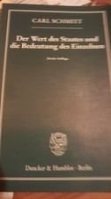Der Wert des Staates und die Bedeutung des Einzelnen., Carl Schmitt