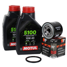 Motul 5100 10W40 10W-40 + Ölfilter KN138 OC574 Suzuki Kawasaki 104068 4 Liter