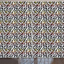 Leopard Druck Rustikale Gardine Bunte Säugetier