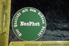 Alter Aufkleber HiFi Video Foto Film TV Qualität mit dem Grünen Punkt NEOPHOT