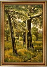 Ölbild Waldlandschaft