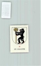 10407957 - St-Ursanne Vignette Wappen Kaffee Hag ca 1920-1940 Baer Bischofsstab