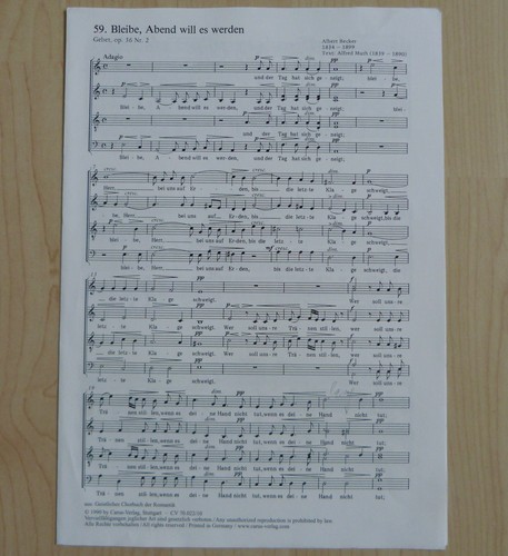 Noten chor gesang bleibe - noten,