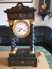 Antike Grosse Kaminuhr Portaluhr Pendule Gebraucht Gutfunktion 