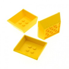 3x Lego Fahrzeug Kipper Pritsche klein 5x5x1 gelb LKW Mulde 4218502 2512