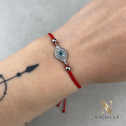 Evil eye armband - rot, damen