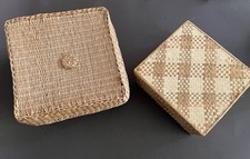 2 Körbe für Aufbewahrung, geflochten