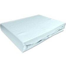 Lorena Uni Mako Satin Bettwäsche Kissenbezüge Spannbettlaken 7190-10 hellblau