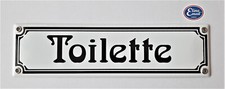 "Toilette" - Emailleschild