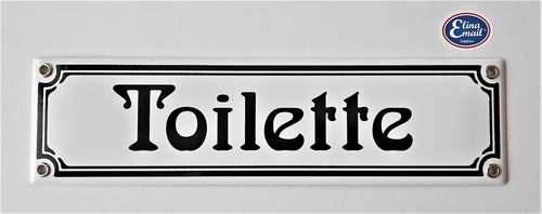 Toilette emailleschild - "toilette",