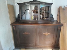 Buffetschrank/Anrichte  Massivholz  Shabby Chic     Graphit/Blattgold