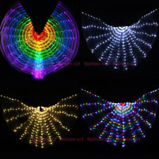 2025 LED Isis Flügel Wings Bauchtanz Kostüme mit Stöcke für Halloween Cosplay