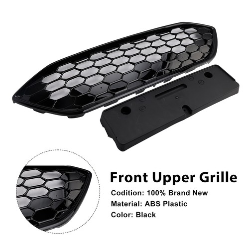 Gloss black front bumper - black,