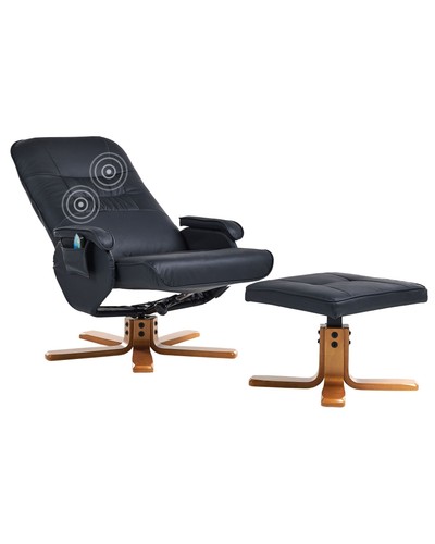 Massagesessel schwarz aus - massagesessel,