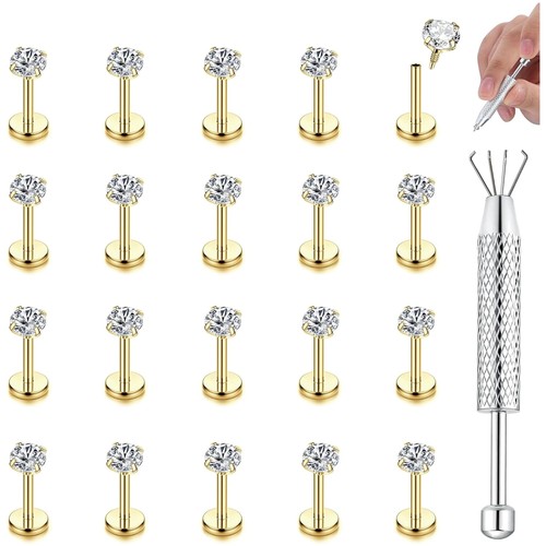 Labret piercing set helix - labret,