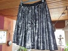 Tellerrock Pailletten Animalprint Schwarz-Silber Länge 54 cm Squaredance "S/M"