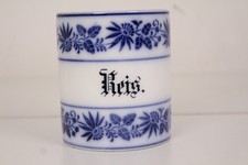 Waechtersbach Vorratsdose Reis um 19Jhd. Porzellan antik blau weiß Pottery