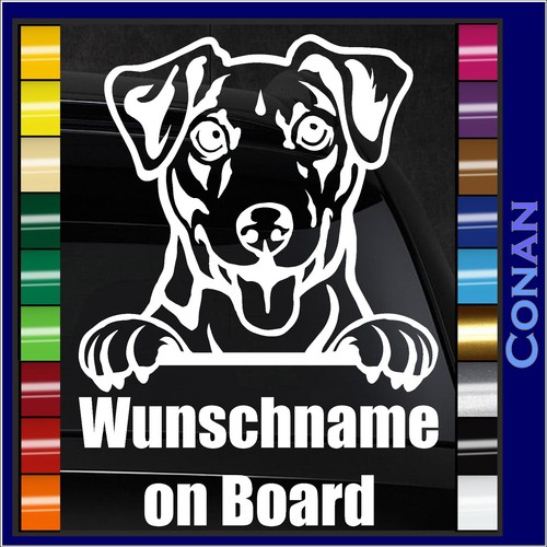 Jack russel auto aufkleber - jack,