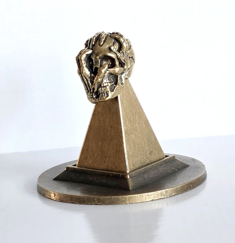 Drummer skull pyramid bead - drummer's,