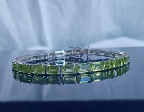 Smaragdschliff natur peridot - smaragdschliff,