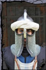 Mittelalter larp stahlhelm mit - larp,