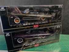 2er-Set Chevrolet Impala Lowrider Open Convertible Black&Purple SunStar NEU 1:18