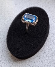 Ring Silber 835 mit Stein blau Vintage antik alt Erbstück aus Nachlass