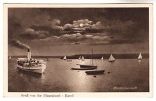Berlin-Wannsee Mondscheinkarte Gruß von der Pfaueninsel um 1920