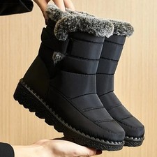 Damen Winterstiefel Wasserdicht Schnee Stiefeletten Mit Fell Warm Bequeme Schuhe