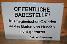 Original Altes Emailschild DDR