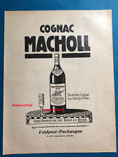Münchner Spirituosen, Macholl Cognac, Weinbrand, alte Werbung Feldpost-Packung,