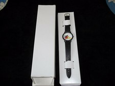 Herren Armband Uhr "40 Jahre Bundeswehr" Schwarzes Lederarmband* *ungetragen*