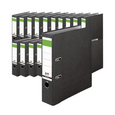 Ordner schwarz A4 8cm 5cm Wolkenmarmor Brief-/ Aktenordner Balken grün 1-20 Stck