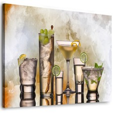 Leinwand bild coctails bar - leinwand,