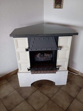 Elektrokamin mit Heizung weiß mit Granitplatte, Fischer Heizgeräte