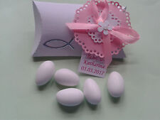 Mandeln Rosa Gastgeschenke Taufe,Kommunion Tischdeko  mit 5 Mandeln gefüllt