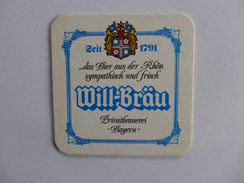 Bierdeckel will bräu - will-bräu, motten