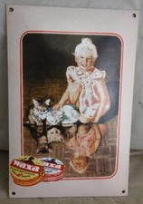 schönes  Emailschild Erdal Waxa