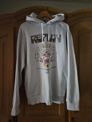 Replay kapuzenpullover weiß - replay,